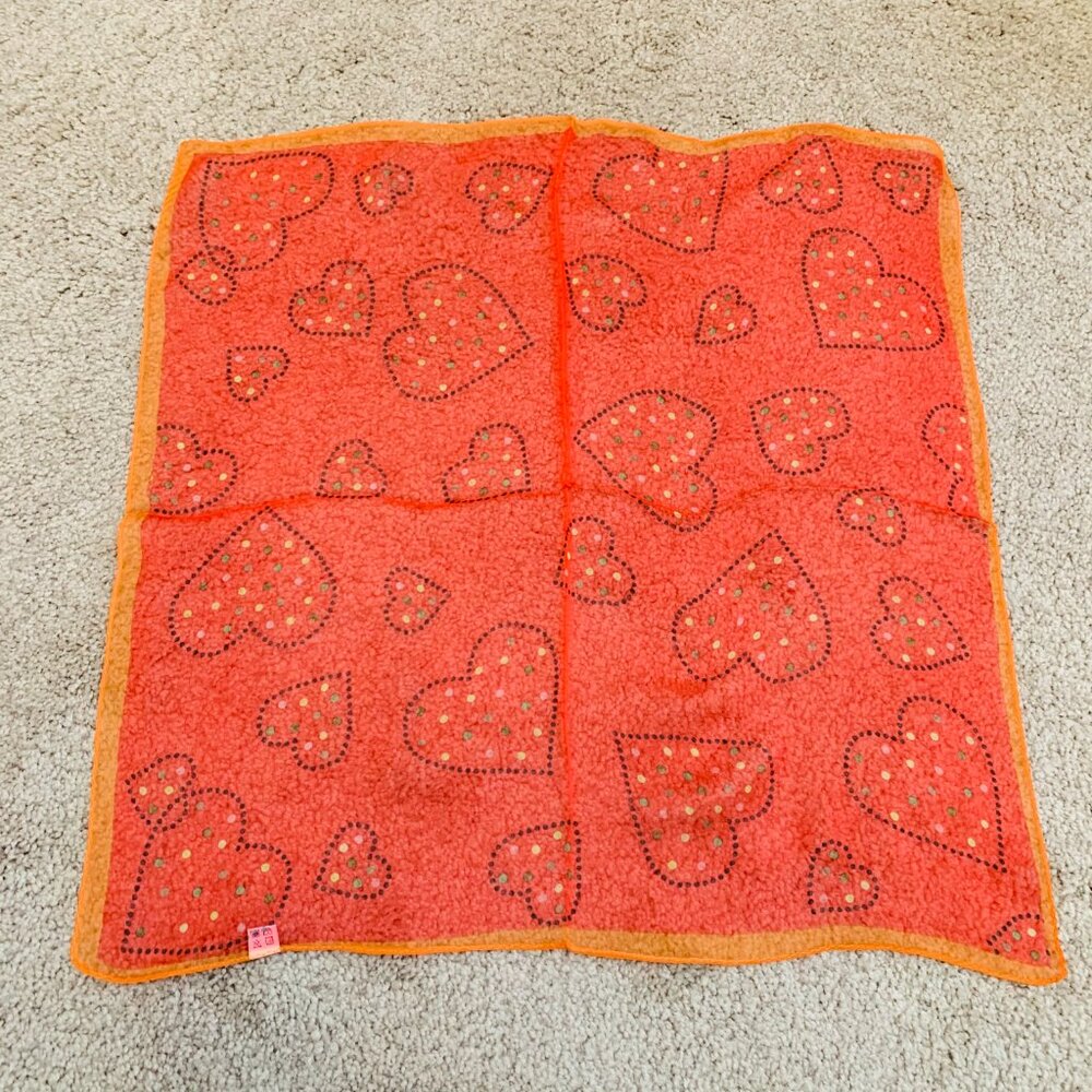 Brand New “Heart” Pattern Silk Square Scarf